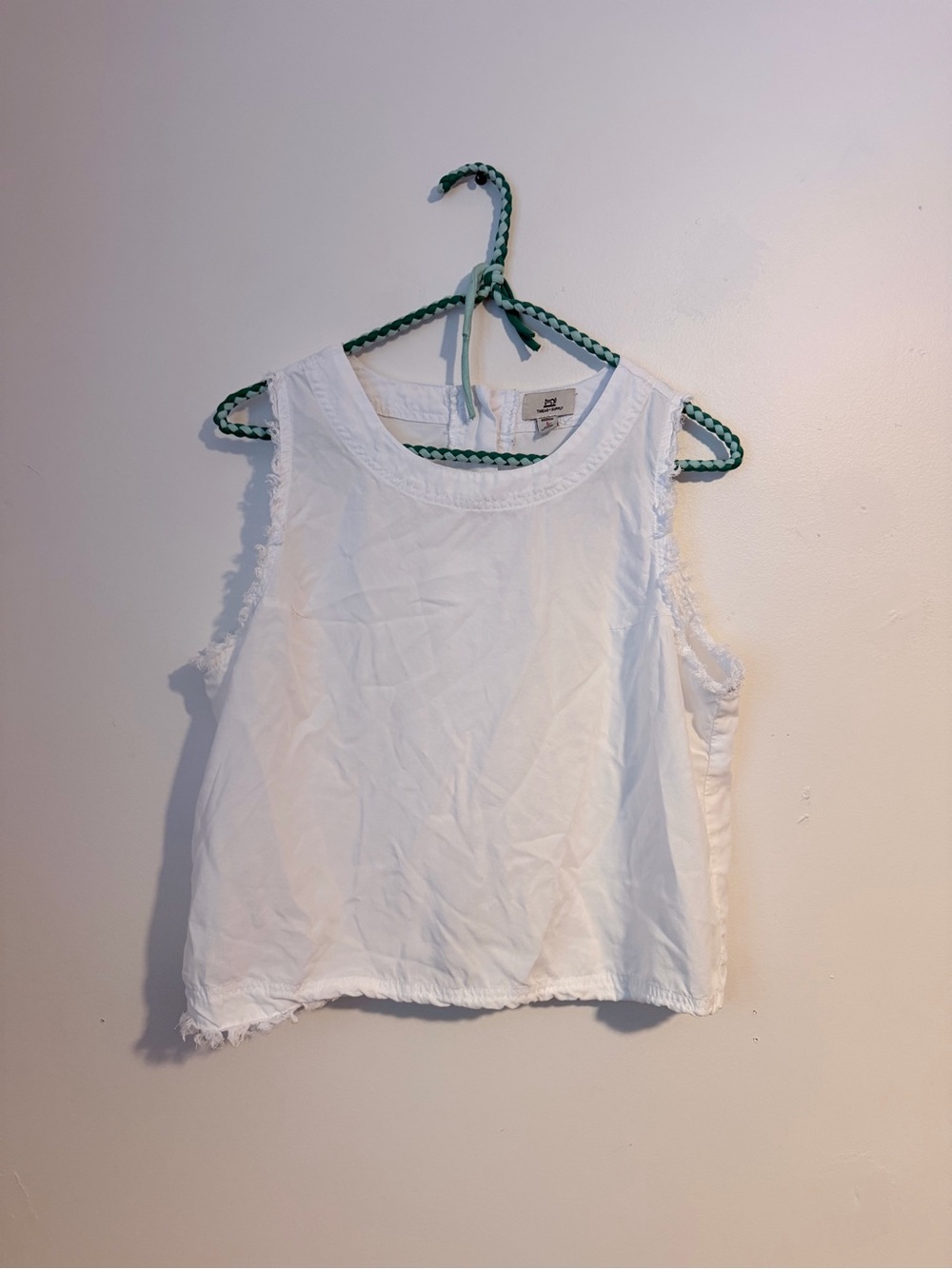 White Sleeveless Tank Top